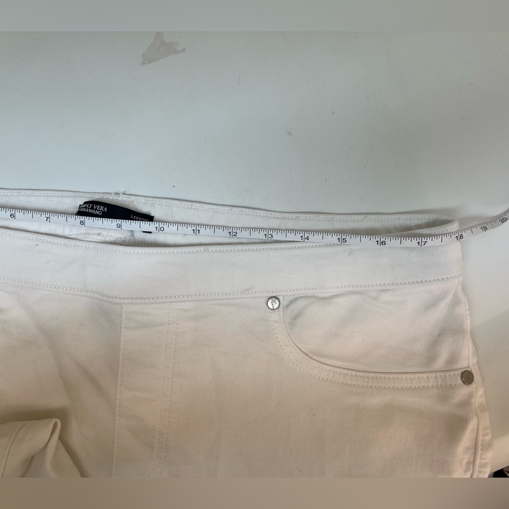 Simply Vera Vera Wang Denim Leggings white 1X - Picture 8 of 11